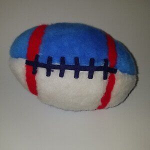VTG Red White Blue Plush Football Rattle Stuffed Baby Toy Lovey Bantam